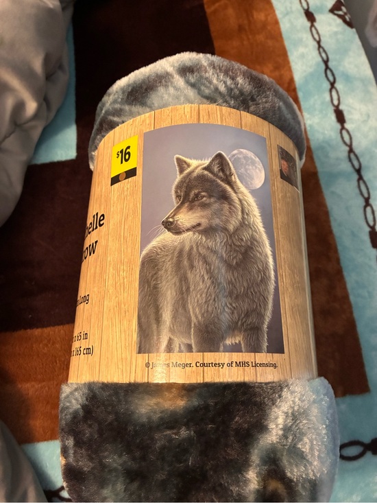 Rachel Other - Rachel Plush Faux Fur Throw Blanket - Gray & Blue Tones